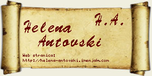 Helena Antovski vizit kartica